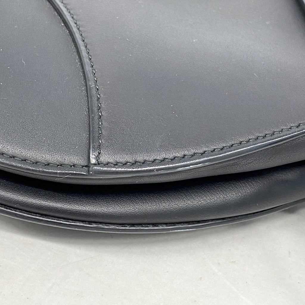 Dior Handbag Saddle Leather Black Cles Diss — view 6