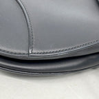 Dior Handbag Saddle Leather Black Cles Diss — view 6