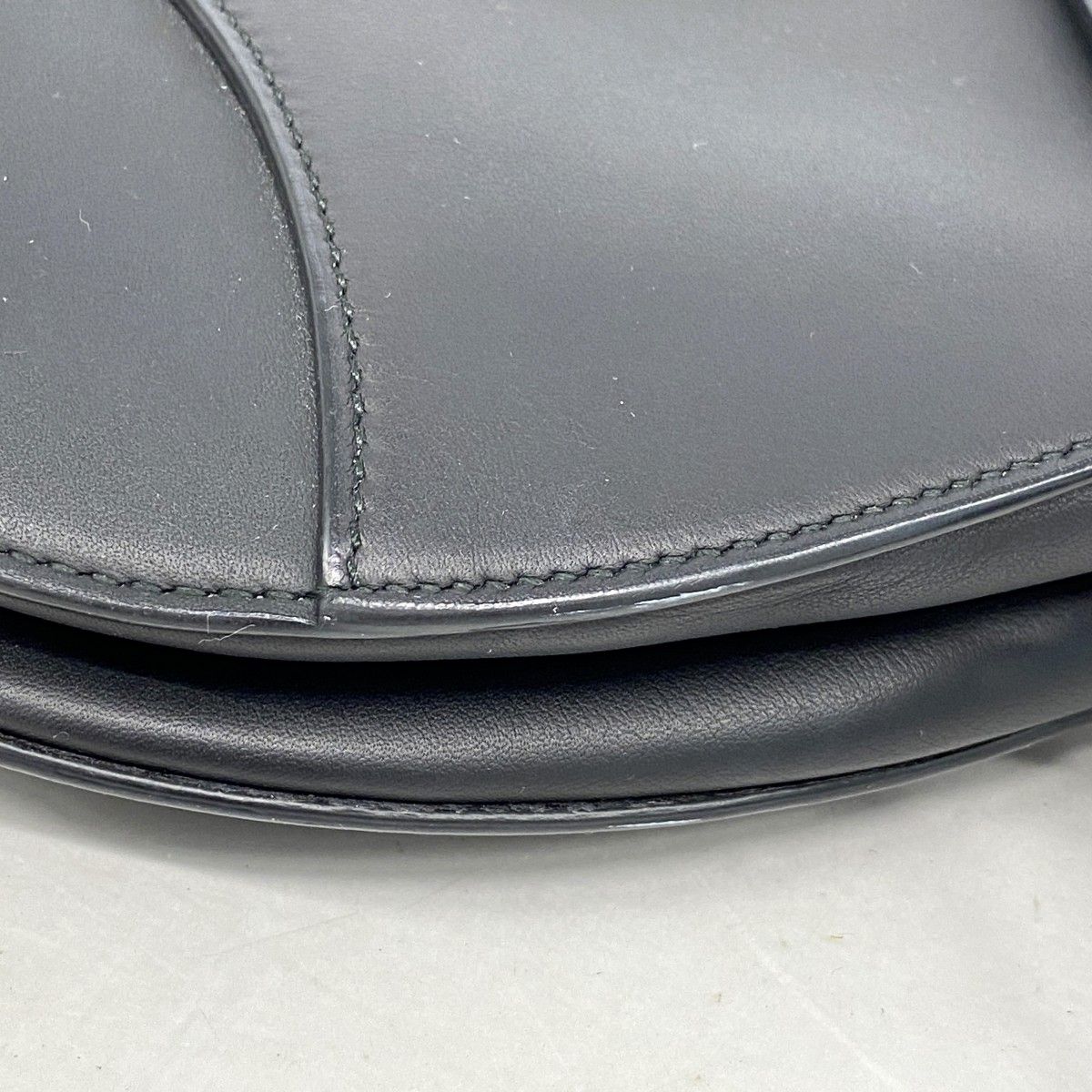 Dior Handbag Saddle Leather Black Cles Diss — view 6