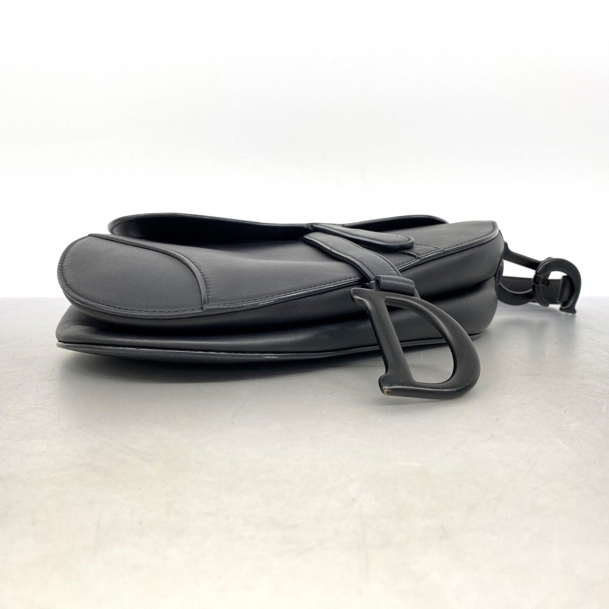 Dior Handbag Saddle Leather Black Cles Diss — view 3