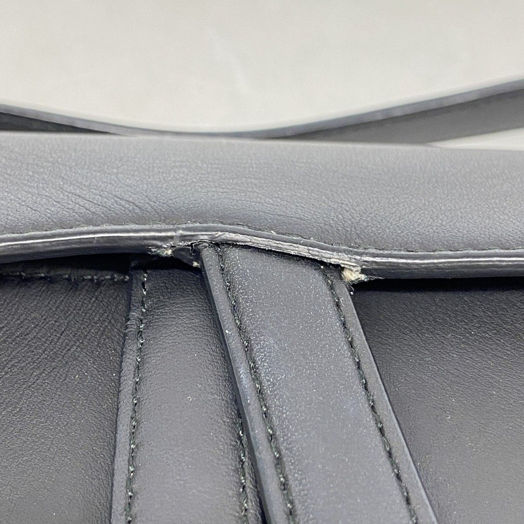 Dior Handbag Saddle Leather Black Cles Diss — view 7