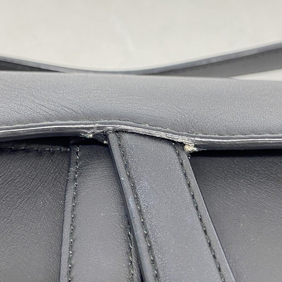 Dior Handbag Saddle Leather Black Cles Diss — view 7