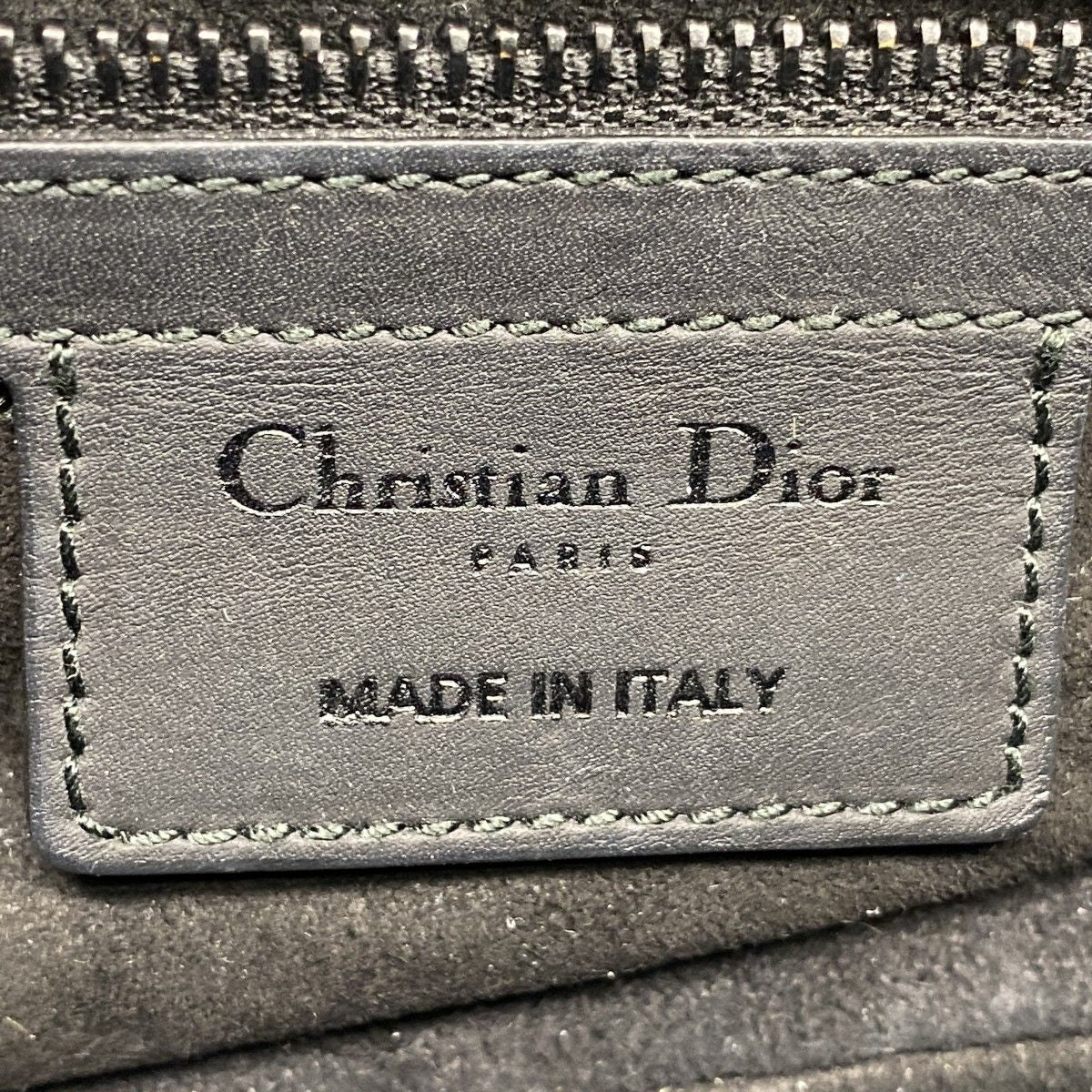 Dior Handbag Saddle Leather Black Cles Diss — view 5