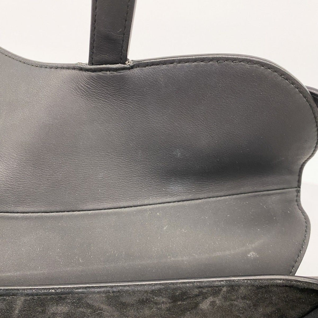 Dior Handbag Saddle Leather Black Cles Diss — view 9