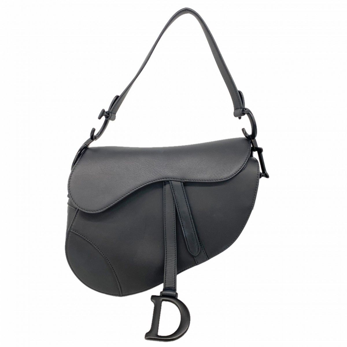 Dior Handbag Saddle Leather Black Cles Diss