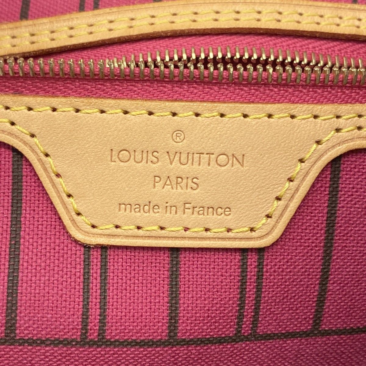 Louis Vuitton Tote Monogram Neverfull MM Brown Fuchsia — view 5