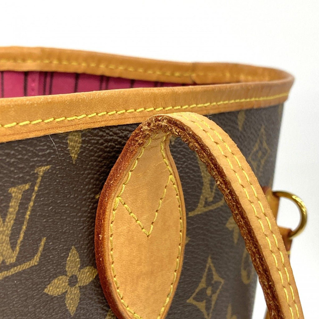 Louis Vuitton Tote Monogram Neverfull MM Brown Fuchsia — view 9