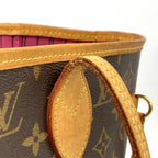 Louis Vuitton Tote Monogram Neverfull MM Brown Fuchsia — view 9