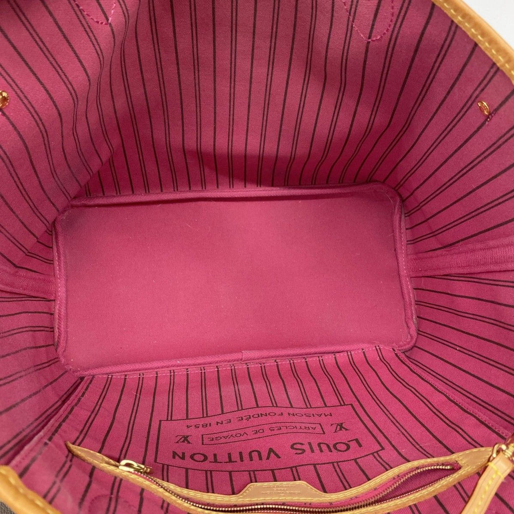 Louis Vuitton Tote Monogram Neverfull MM Brown Fuchsia — view 4