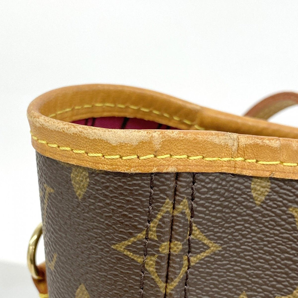Louis Vuitton Tote Monogram Neverfull MM Brown Fuchsia — view 7