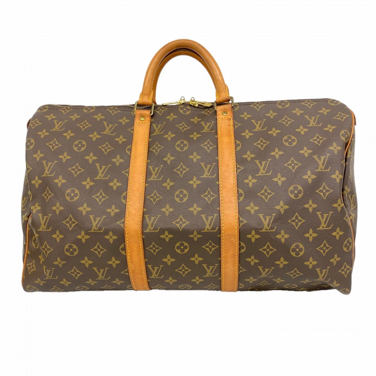 Louis Vuitton Boston Bag Monogram Keepall 50 Brown
