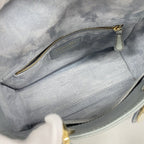 Dior Handbag Lady Leather Blue Gray Champagne Gold 2-Way — view 4
