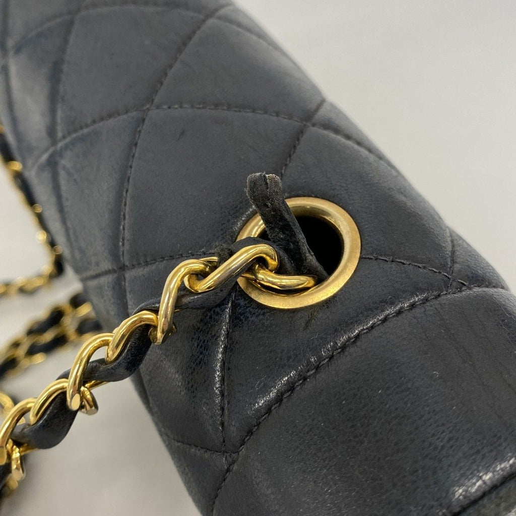 Chanel Shoulder Bag Diana Lambskin Black Gold — view 9