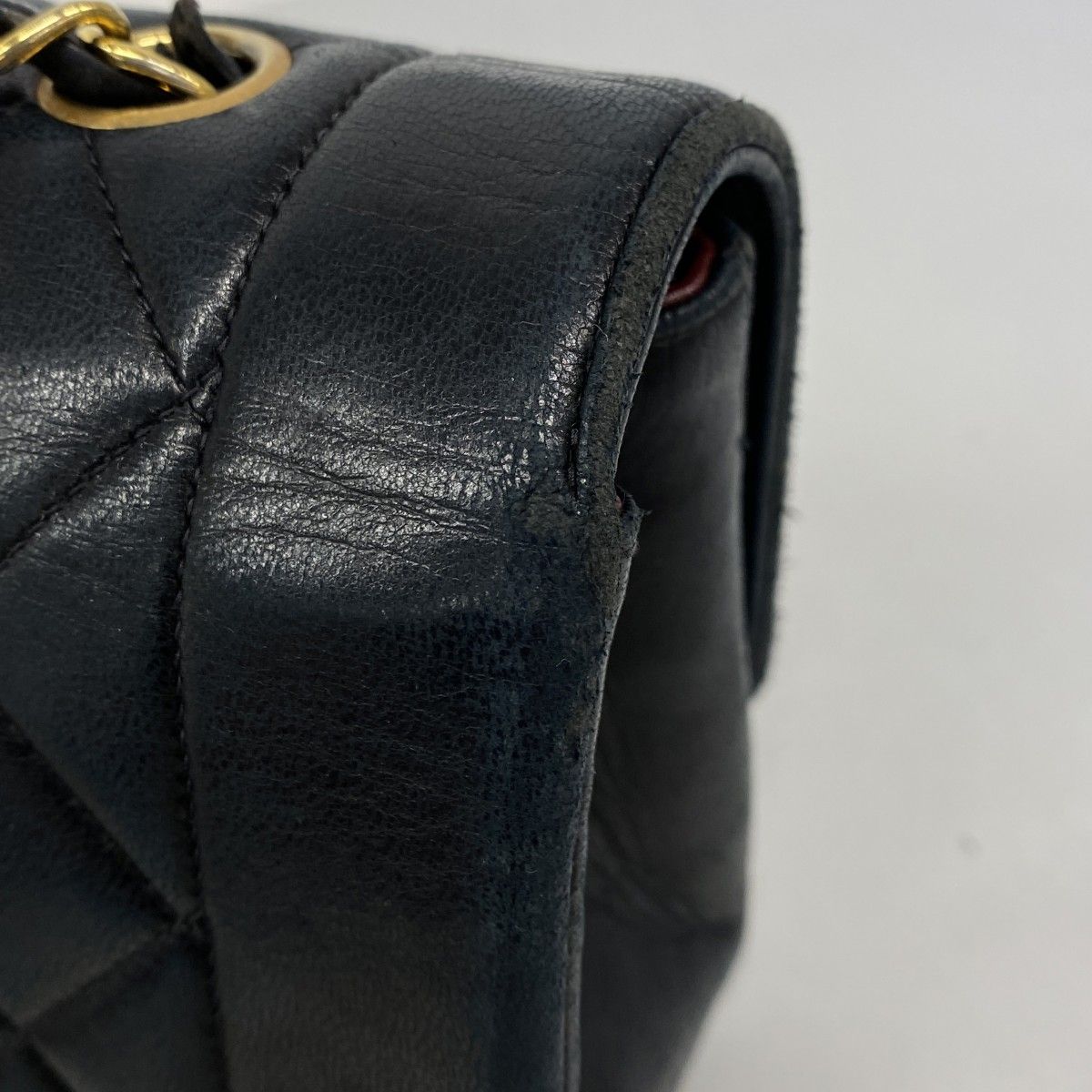 Chanel Shoulder Bag Diana Lambskin Black Gold — view 7