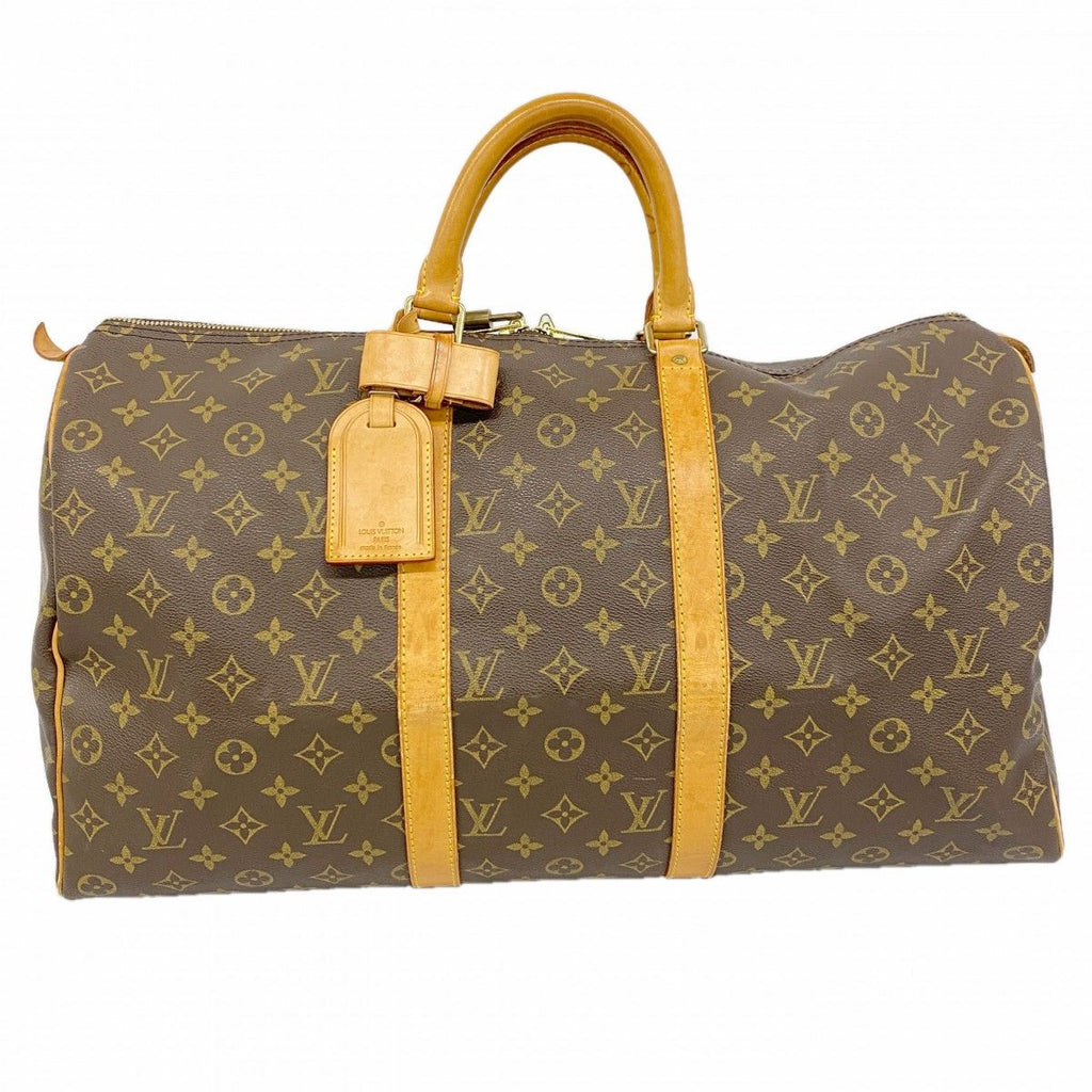 Louis Vuitton Boston Bag Monogram Keepall 50 Brown