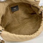 Fendi Shoulder Bag Leather Beige Gold — view 4