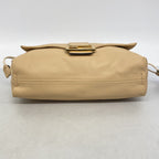 Fendi Shoulder Bag Leather Beige Gold — view 3