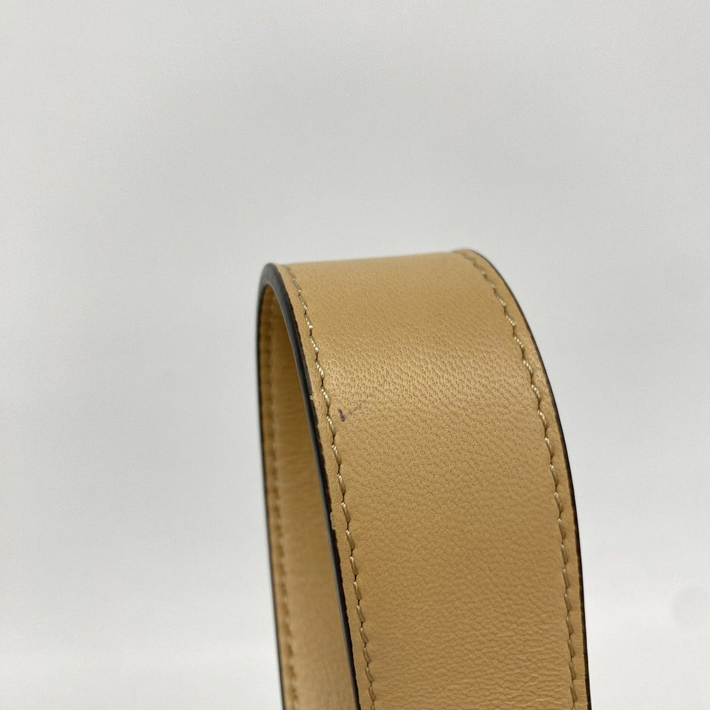 Fendi Shoulder Bag Leather Beige Gold — view 9