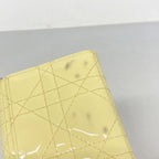 Dior Trifold Wallet Cannage Enamel Ivory Gold — view 5