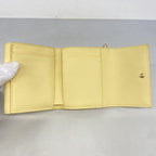 Dior Trifold Wallet Cannage Enamel Ivory Gold — view 3