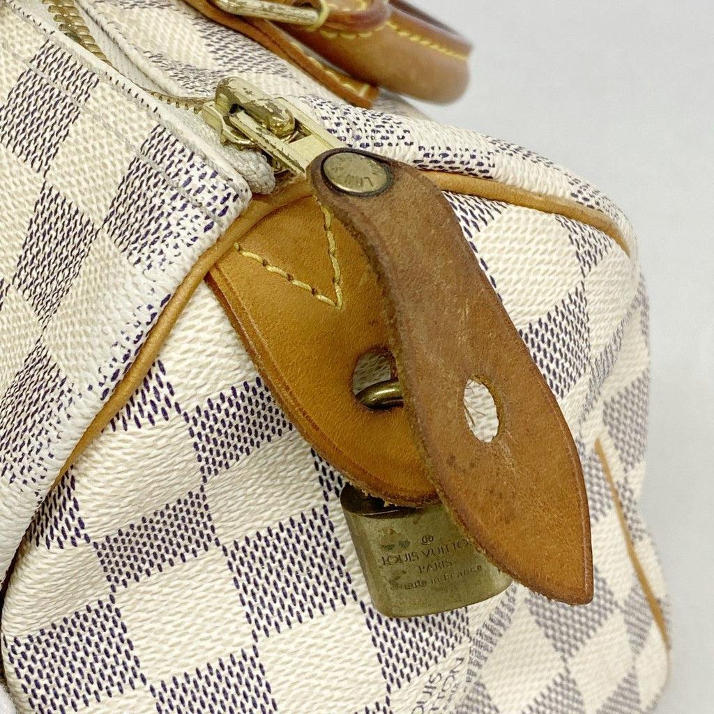 Louis Vuitton Handbag Damier Azur Speedy 25 White — view 7