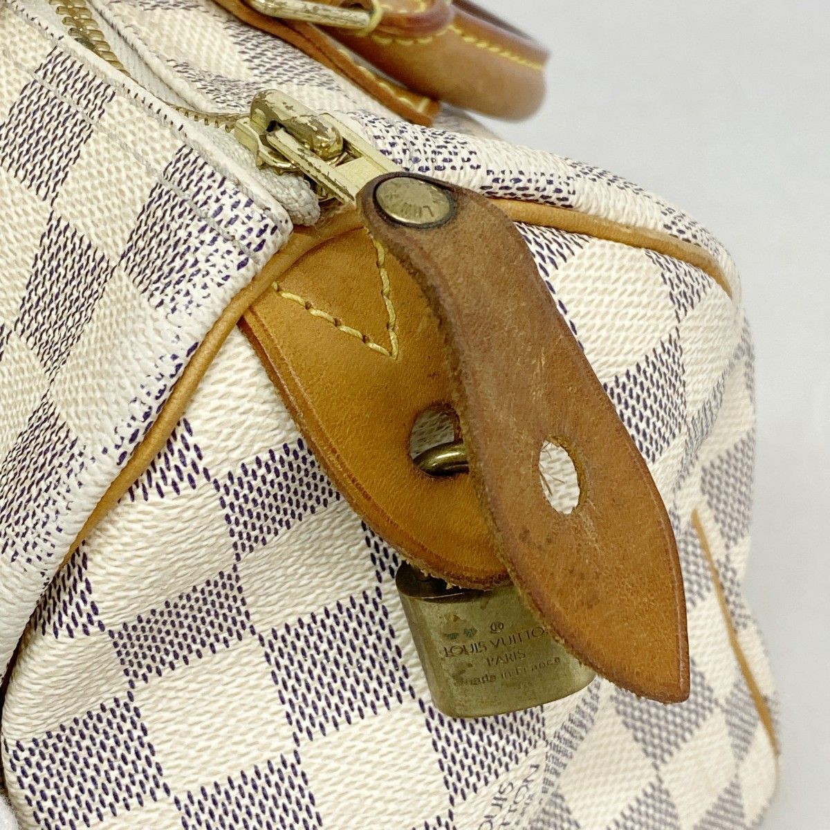 Louis Vuitton Handbag Damier Azur Speedy 25 White — view 7
