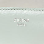 Celine Trifold Wallet Triomphe Leather Light Blue Silver — view 4