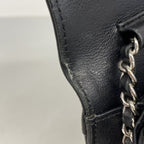 Chanel Shoulder Wallet Quilted Caviar Leather Black Silver — view 7