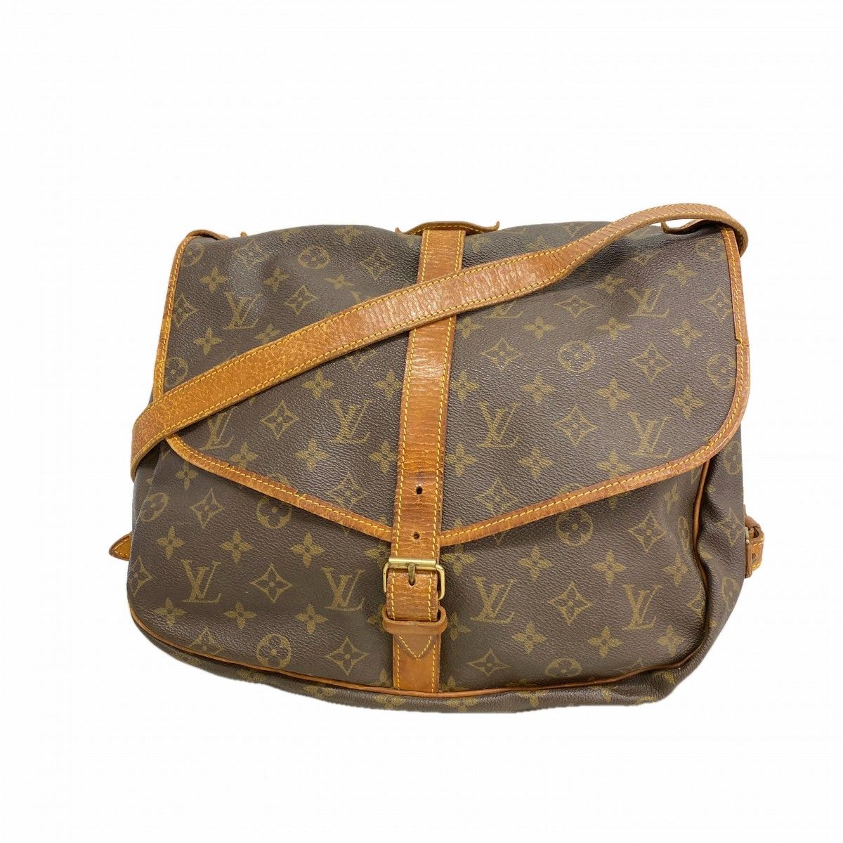 Louis Vuitton Shoulder Bag Monogram Saumur 35 Brown