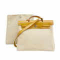 Hermes Handbag Herbag PM Toile GM Natural Silver 2-Way