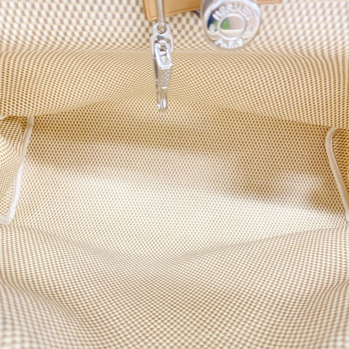 Hermes Handbag Herbag PM Toile GM Natural Silver 2-Way — view 4