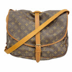 Louis Vuitton Shoulder Bag Monogram Saumur 35 Brown