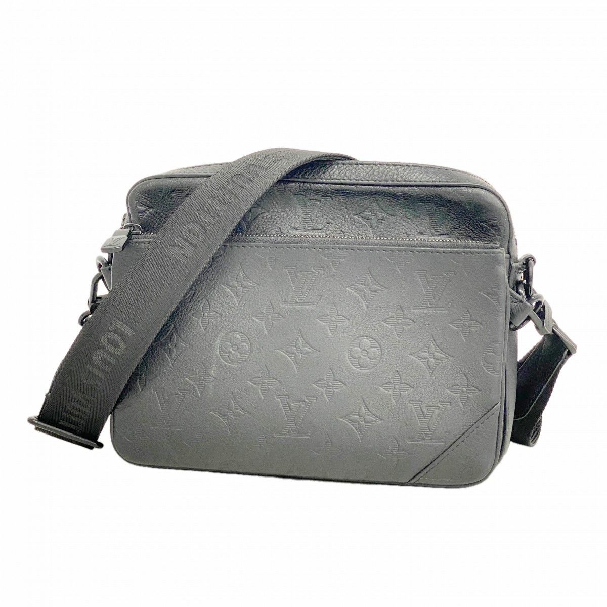 Louis Vuitton Shoulder Bag Monogram Shadow Trio Messenger Black