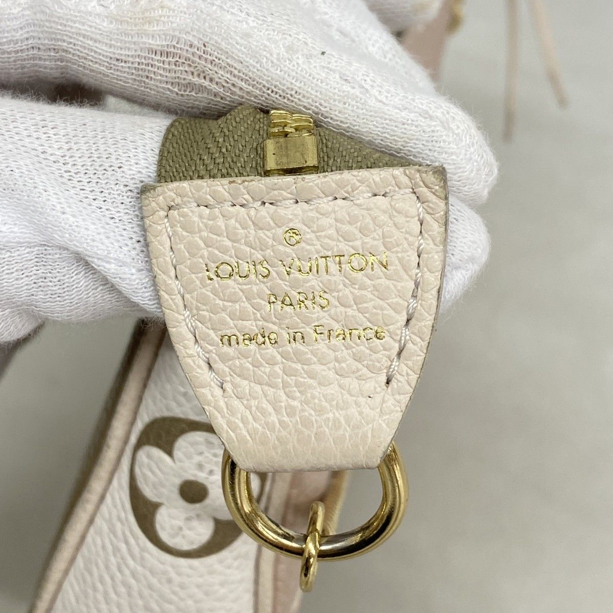 Louis Vuitton Pouch Monogram Empreinte Mini Pochette Khaki Beige — view 5