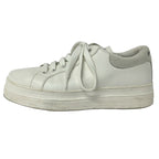 Prada Sneakers 38 White Light Gray Leather