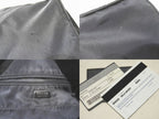 Prada Handbag Black Nylon Leather Triangle Logo Shopping Tote — view 4