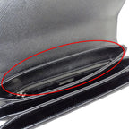 Prada Shoulder Bag Saffiano Nylon Black Chain Small — view 7