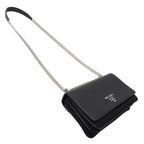 Prada Shoulder Bag Saffiano Nylon Black Chain Small — view 4