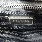 Prada Shoulder Bag Saffiano Nylon Black Chain Small — view 6