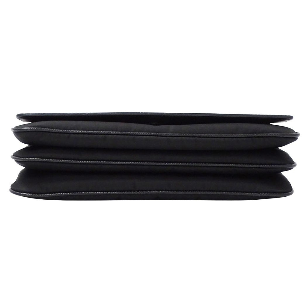 Prada Shoulder Bag Saffiano Nylon Black Chain Small — view 3