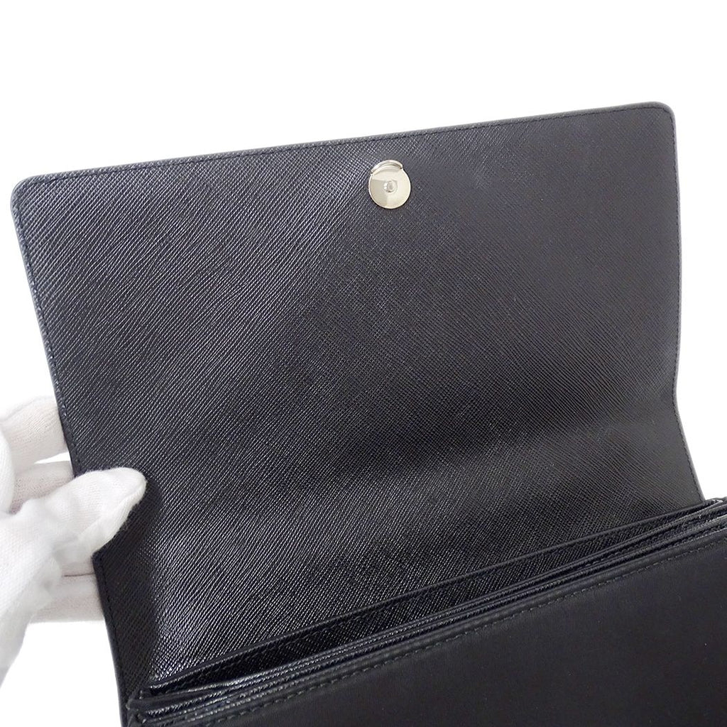 Prada Shoulder Bag Saffiano Nylon Black Chain Small — view 8