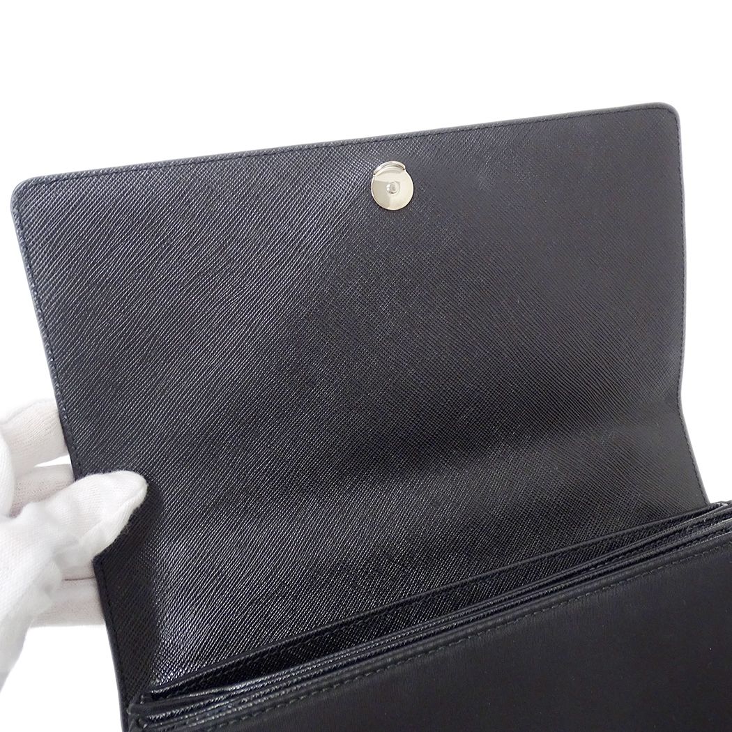 Prada Shoulder Bag Saffiano Nylon Black Chain Small — view 8