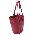 Bottega Veneta Tote Leather Basket Large with Pink Purple Pouch — view 4