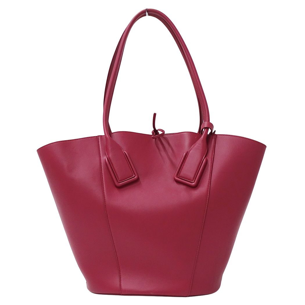 Bottega Veneta Tote Leather Basket Large with Pink Purple Pouch — view 2