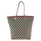 Gucci Beige Red Gold GG Canvas Leather 002 Tote — view 2