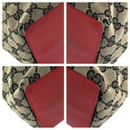 Gucci Beige Red Gold GG Canvas Leather 002 Tote — view 3