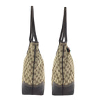 Gucci Principe Beige Brown Gold GG Canvas Leather Tote Shoulder — view 8