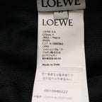 Loewe Shearling Panama Shirred Bucket Hat Logo Black — view 7
