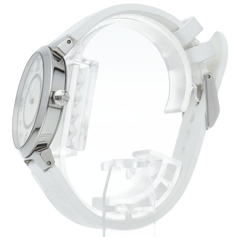 Louis Vuitton Tambour Monogram Slim Watch 33 Diamond OH Finished Box SS Rubber — view 3