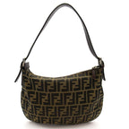 Fendi Zucca Shoulder Bag Canvas Leather Brown — view 4